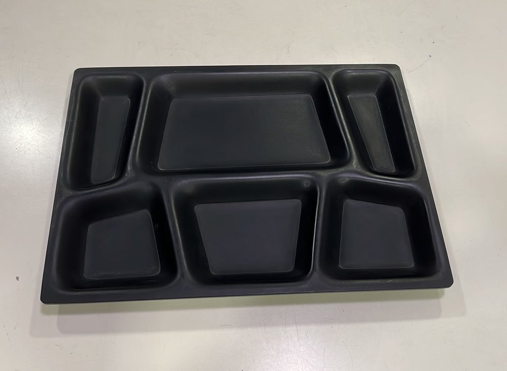 Black Square Acrylic Serving Platters, For Restaurant, Packaging Type: Carton