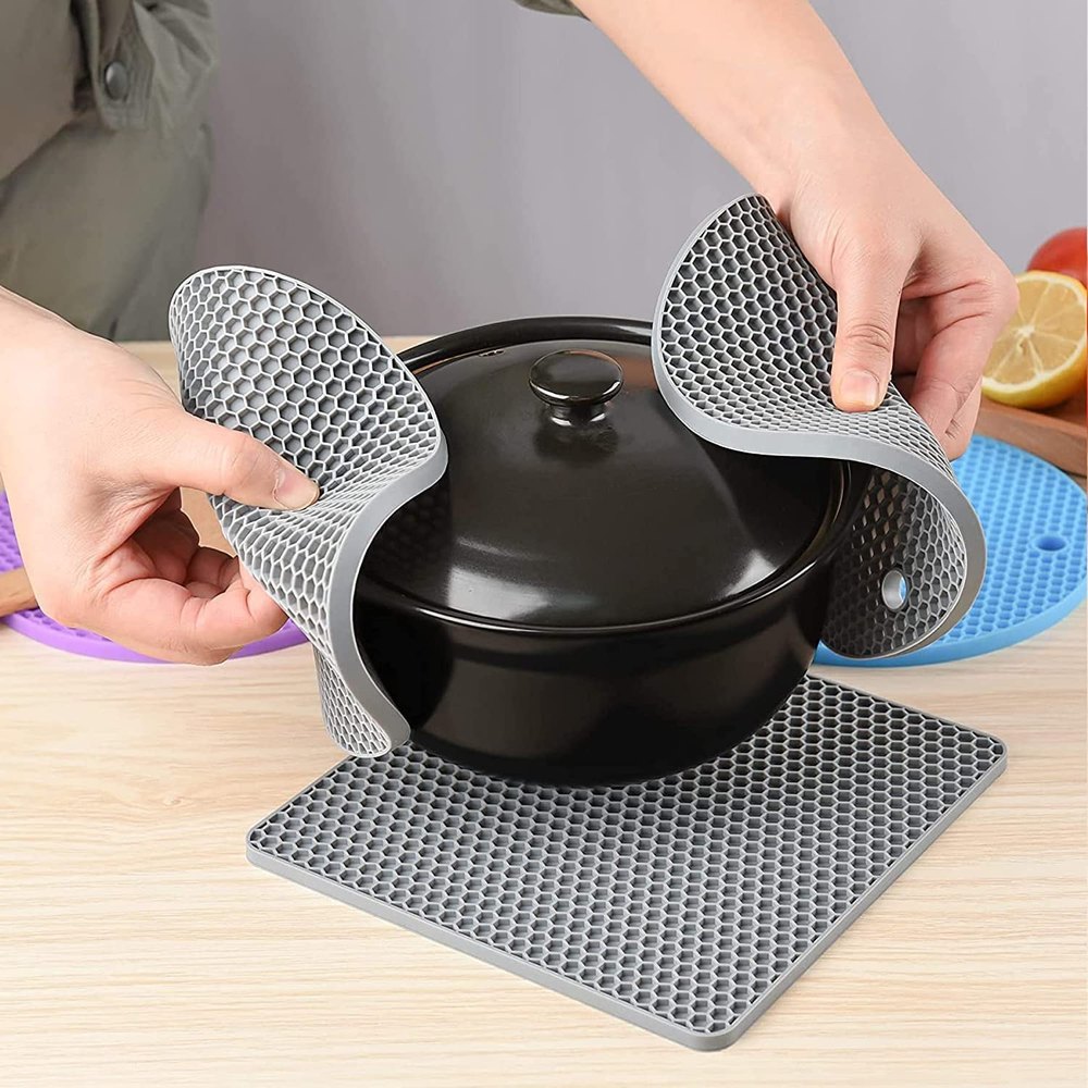 black Square silicon potmat