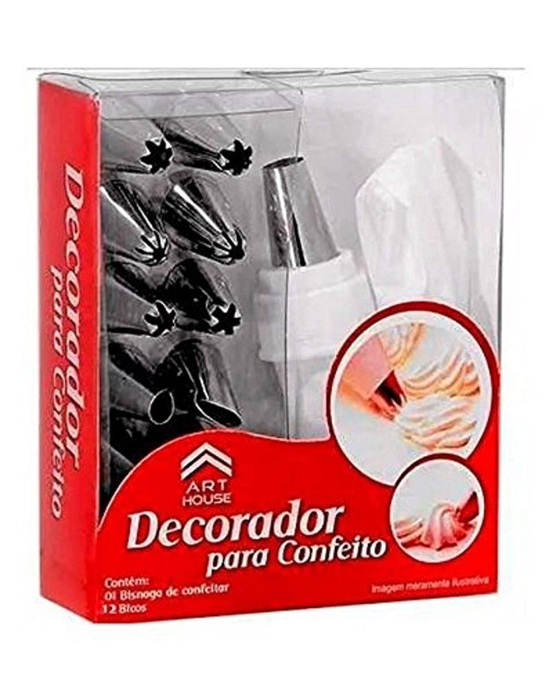 Silver Stainless Steel Decorador Para Confeito Cake Nozzle - Cake Tools, For Bakery