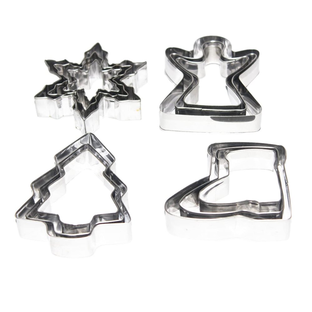 Jades Sliver Cookie Cutter Tree, Angel, Star, Shoe