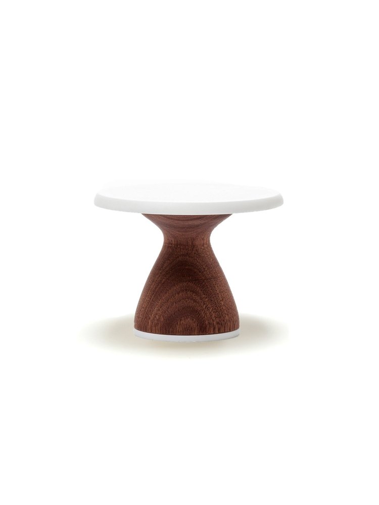 White Round Mini Cupcake/ Muffin Stand In Marble, For Events, Size: 4 X 4.5 Inch