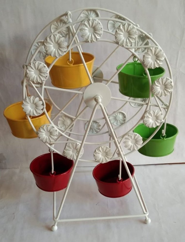 Iron White Ferris Wheel Cupcake Stand, Size: Custom