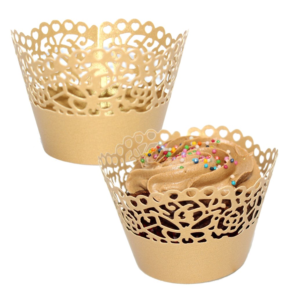 Cup Cake Liners Set Of 10 (5 Different Color Options)