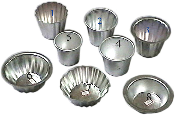 Sliver Aluminum Cake Cups