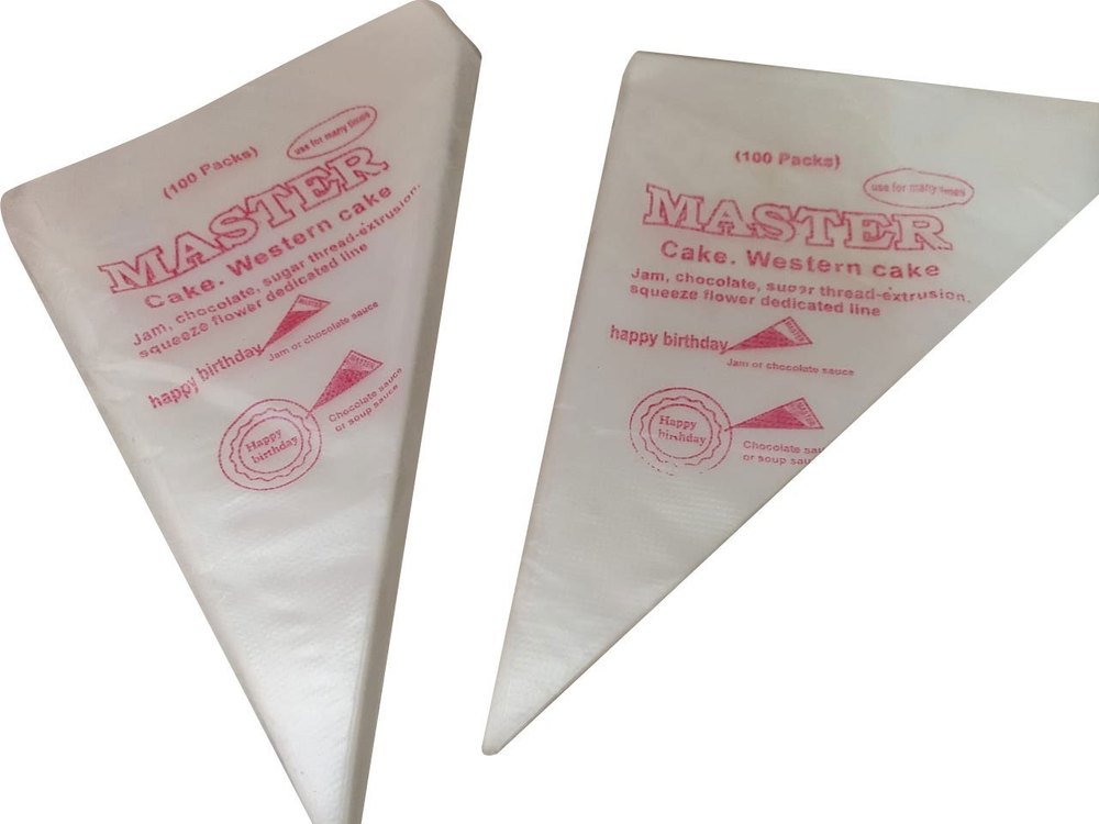 Transparent Plastic Master Disposable Icing Bags, For Bakery