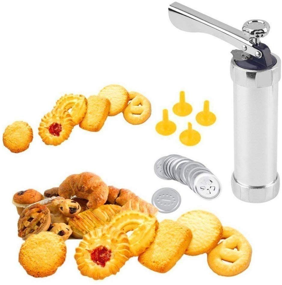 Biscuit Maker Cookie Press, Includes 10 Cookie Disc Shapes