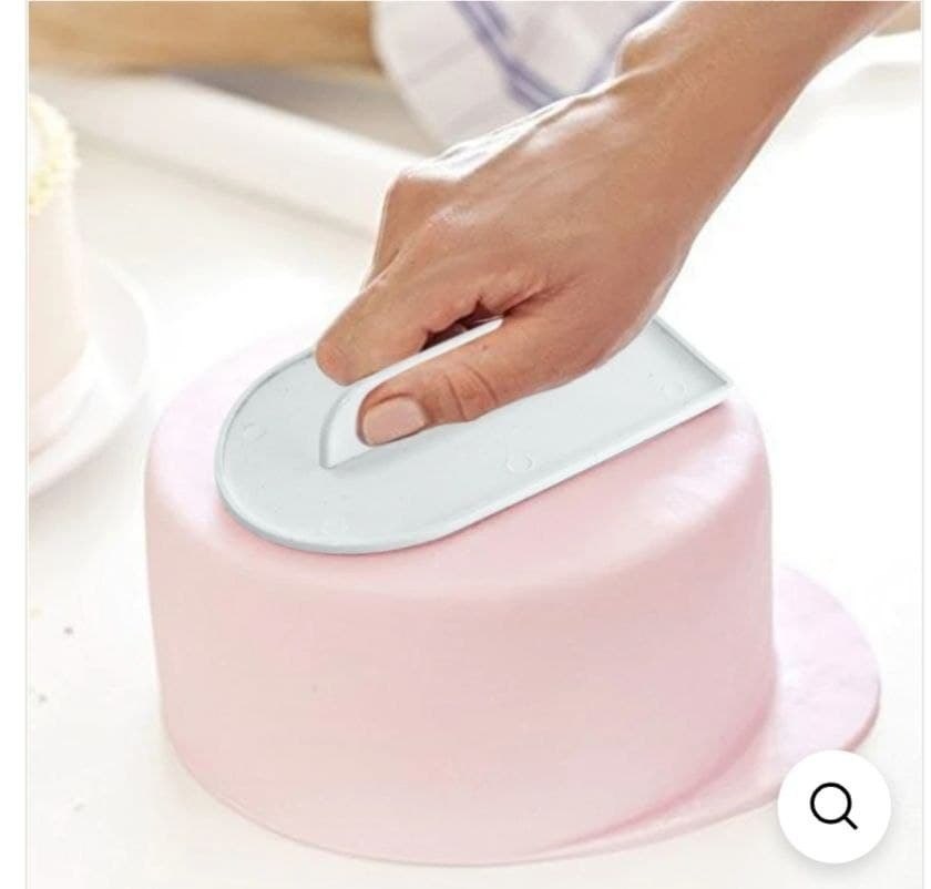 Round White Plastic Fondant Cake Smoother, Size: 8 X 16 cm