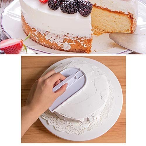 White Plastic Cake Candy Pastry Decorating Baking Icing Smoother Polisher Tools, Size: Fit
