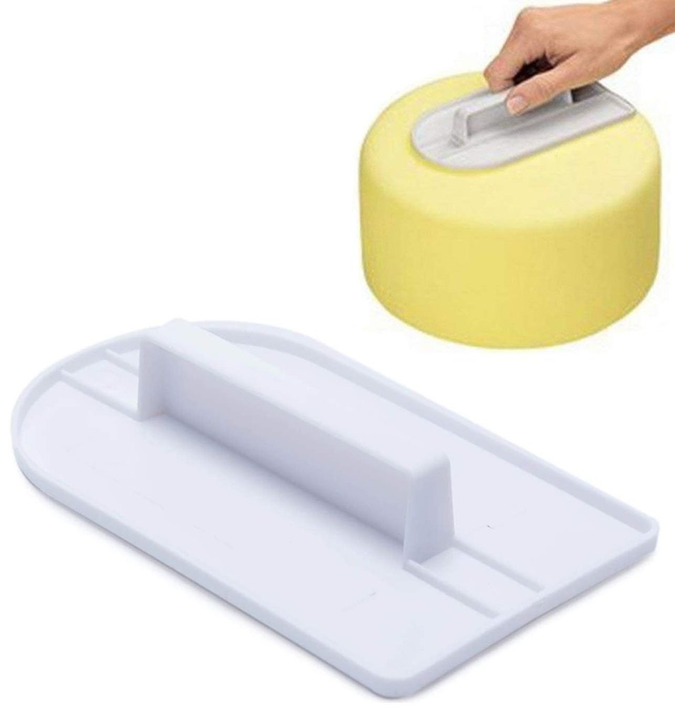 White Plastic cake smoother Easy Glide Fondant Smoother