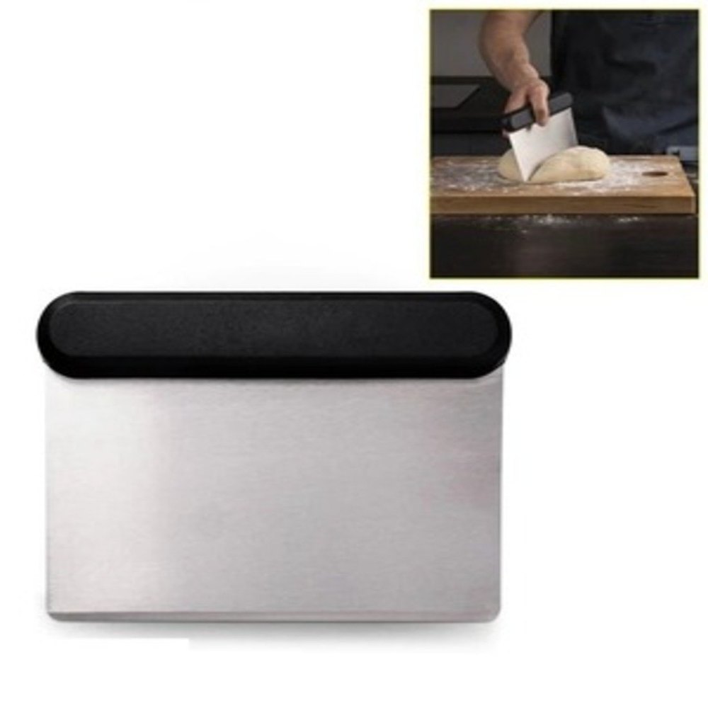 Multicolor Square Stainless Steel Cake Smoother with Scale Cutting Knife, Size: L:14 B:09 H:02