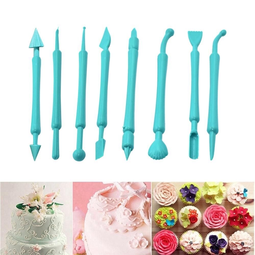 Cyan Plastic Cake Baking Tools Set