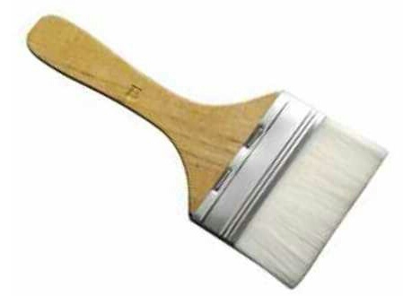 White Rectangular Nylon Pastry Brush Wooden Handle, For Bakery