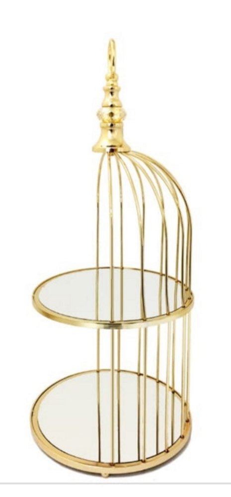 Golden Aluminium METAL Double Row Pastry Stand, For Bakery, Size: 18 Inches
