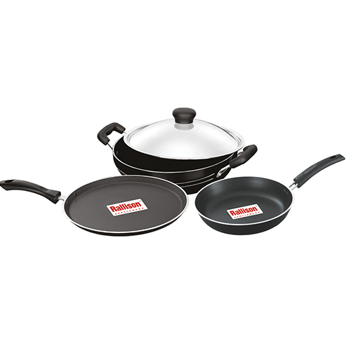 Rallison Teflon coated 3mm Induction Base 3 Pcs Gift Set, For Home