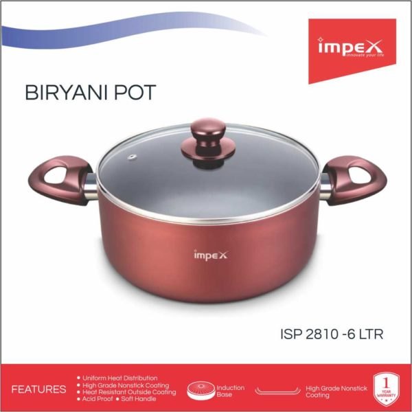 Non Stick Biryani Pot 6 Ltr (ISP 2810)