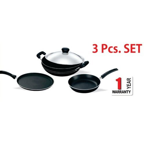 Aluminium Black Non Stick Cookware Set