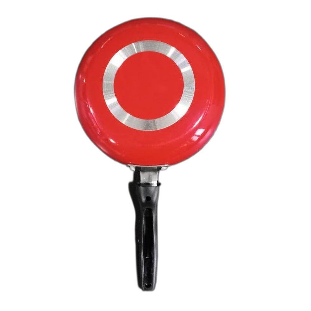 Plastic Red and Black Aluminium Non Stick Mini Pan 17cm, Round, Capacity: 1 Liter