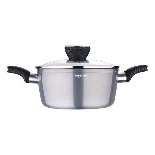 SS Non Stick Casserole, Shape: Round