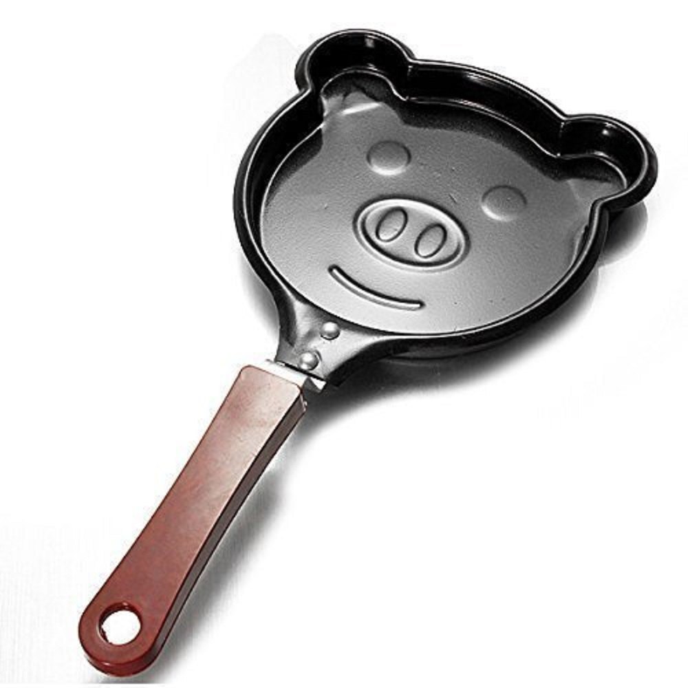 Carbon Steel Black Mini Non-Stick Teddy Shaped Egg Pan/Frying pan, Capacity: 1Egg, Size: 26.5x14x2 cm