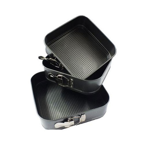 Steel Black Spring Form Coated Square Cake Pans, For Restaurant