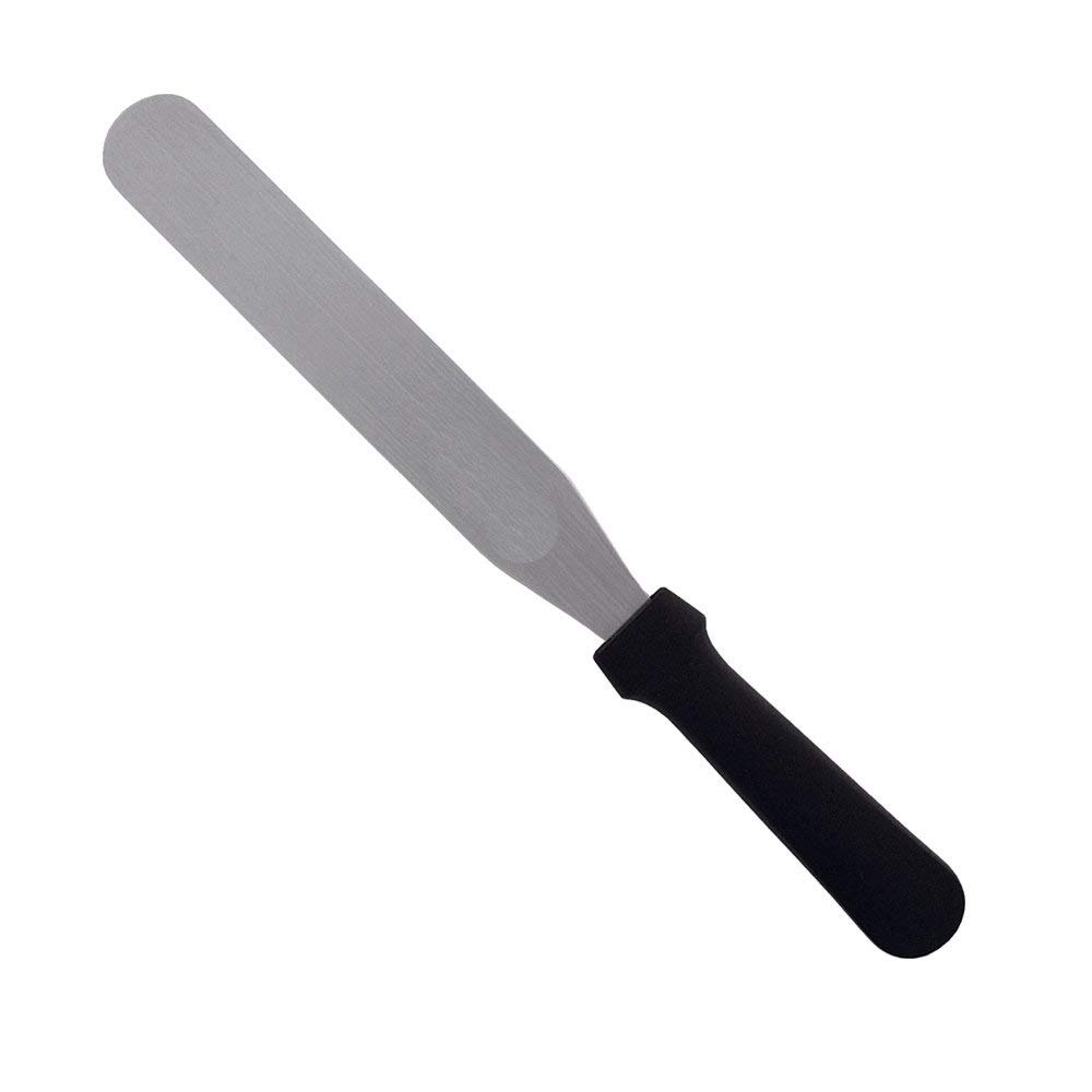 White Rectangular Cake Icing Spatula / Stainless Steel Pallet Knife (8 inches), Inside Outside Finish: Polished