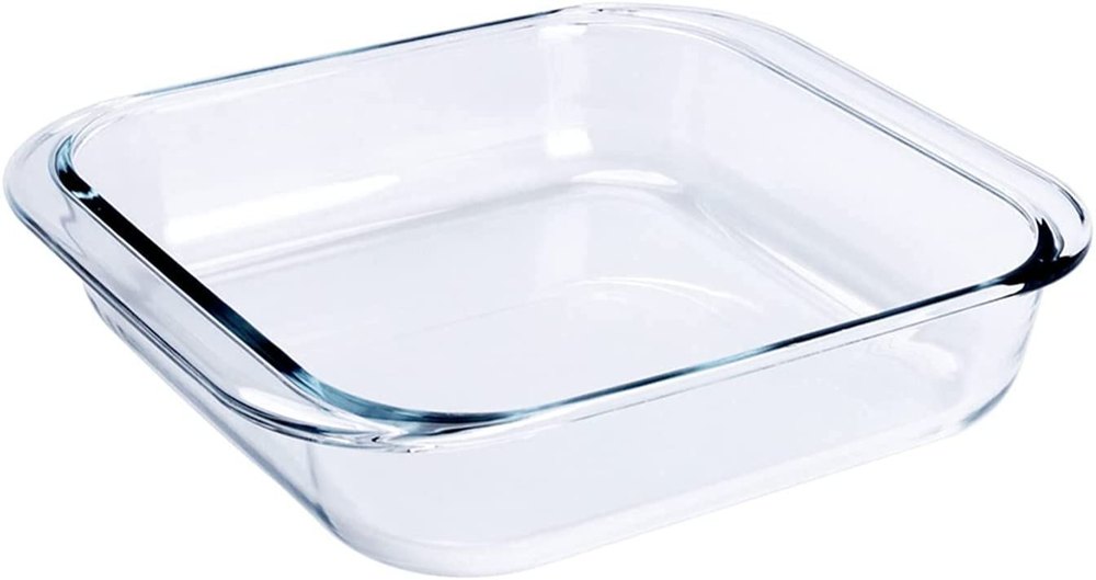 white Borosilicate Glass Square Baking Dish Microwave Oven Safe 1 pis0.9 lit
