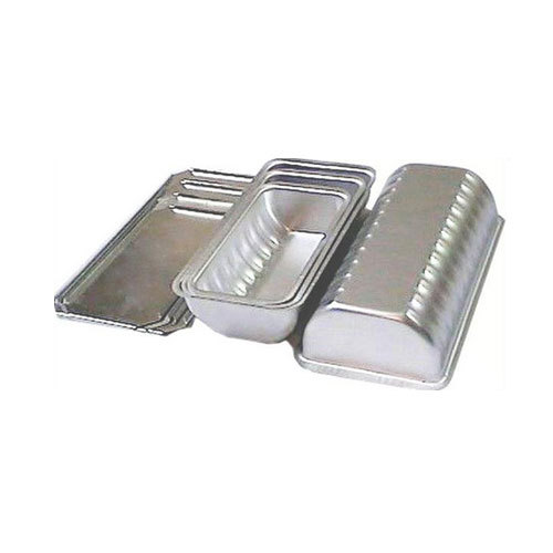 Silver Aluminium Rounded Bottom Cover Baking Tins, Inside Outside Finish: Premium Quality Finishing