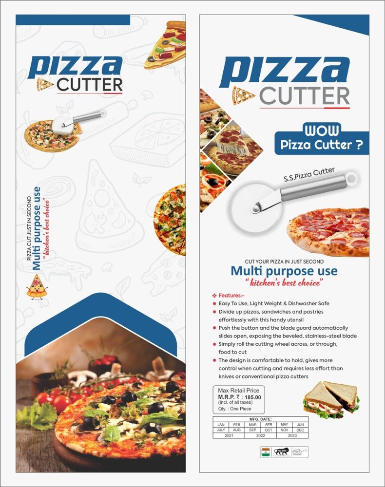 Stainless Steel Round Ss Pizza Cutter, For Home