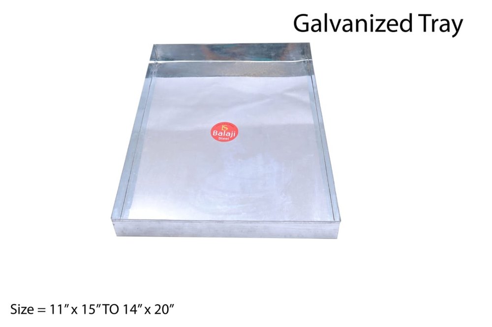 Rectangular Galvanized Tray for Sweet, Thickness: 18 Gauge, Size: 11\' * 15\' To 14\' * 20\'