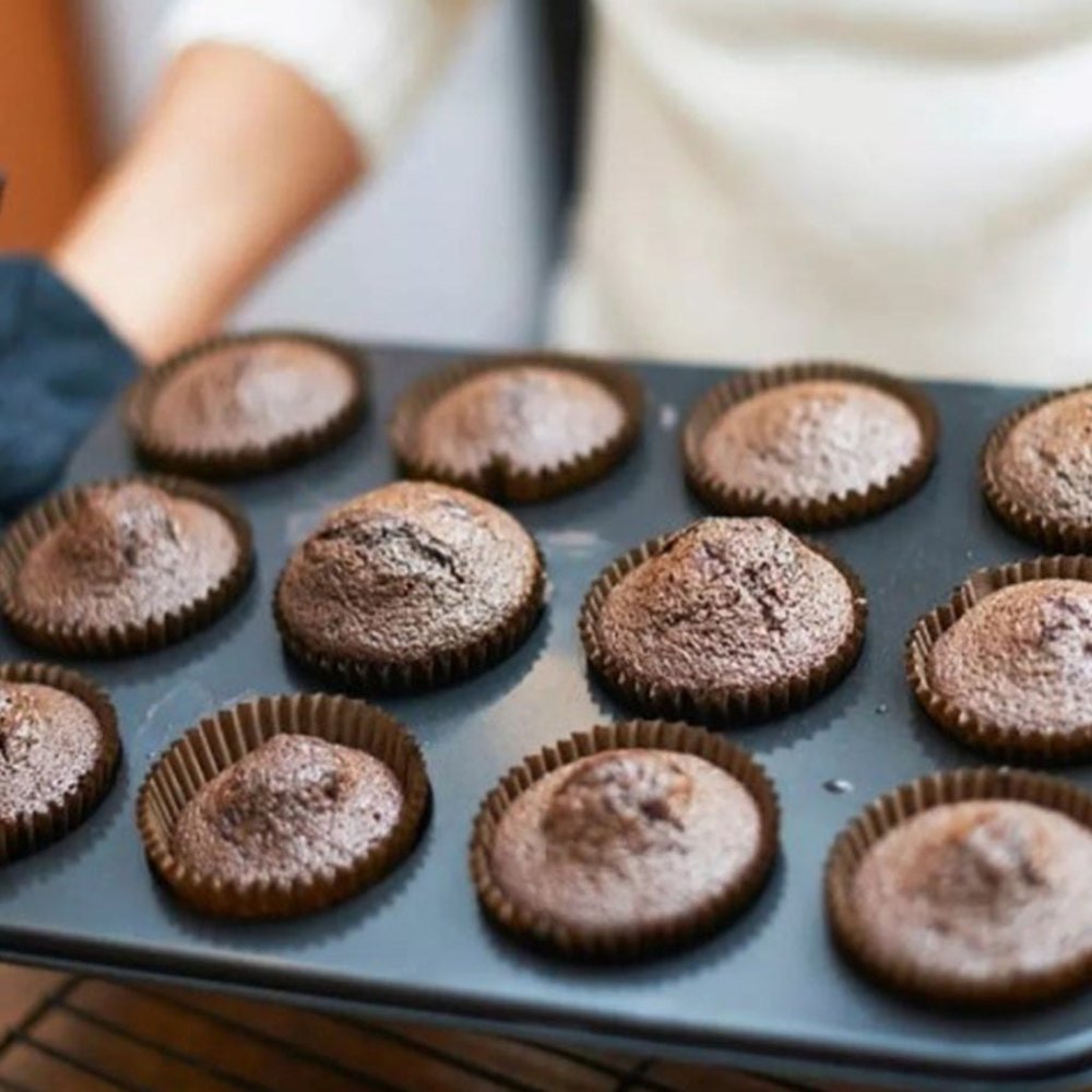Nonstick Aluminium Muffin Tray Cupcake Pan Tray (12 Cup Cavities)(7051)