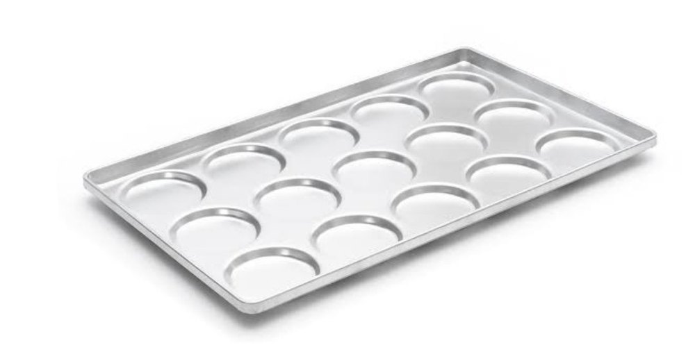 SS304 Stainless Steel Bun Baking Tray, 189g, Thickness: 1mm