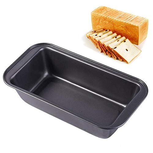 Carbon Coated Steel Baking Tray Bread Loaf Mould Pan Cake Mould ( Non Stick Black 25 Cm )