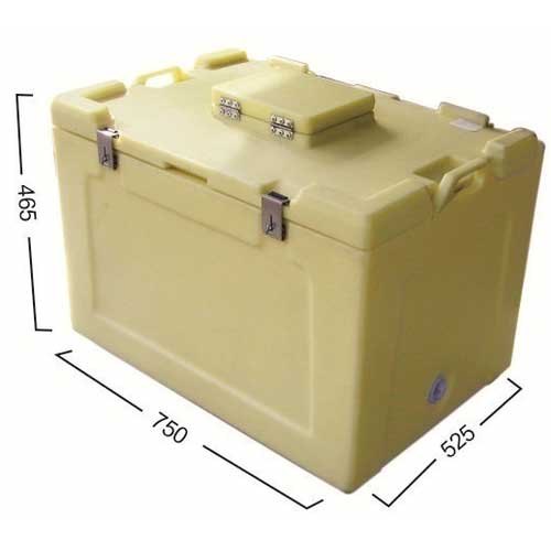 Ivory Plastic 100 Liter Vending Lid Insulated Ice Box, Size: 750 X 525 465 Mm