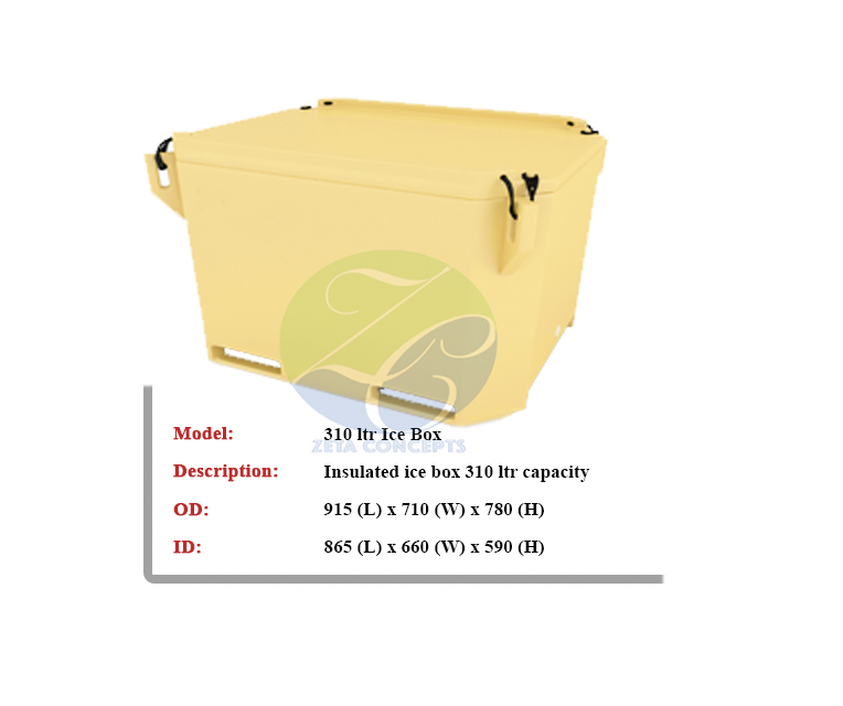 LLDPE Plastic Ice Box 310 Litres with pallet