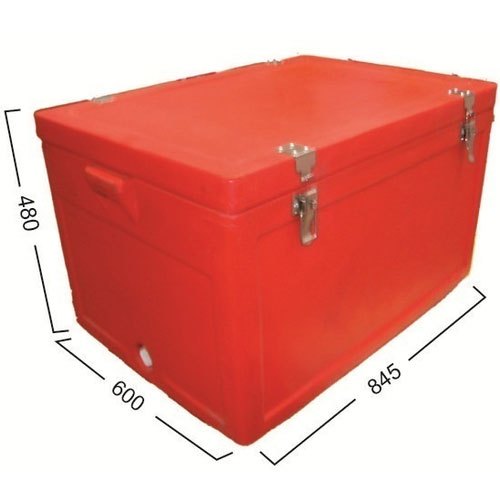 Red 150 Liter Plain Plastic Ice Box
