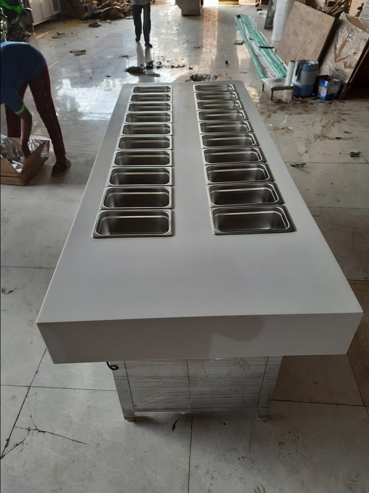 Stainless Steel Silver Sladbar counter, Packaging Type: Box