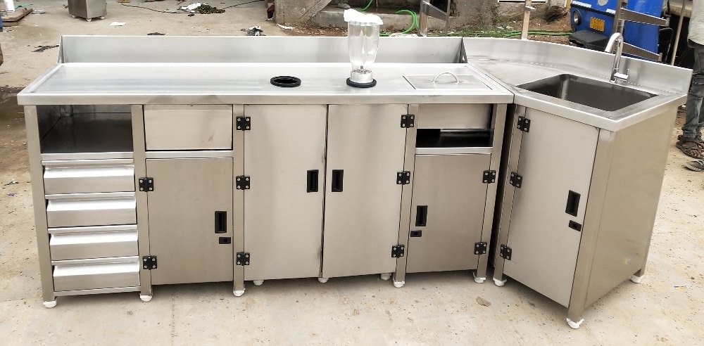 Mocktail Bar Counter, Grade: SS304