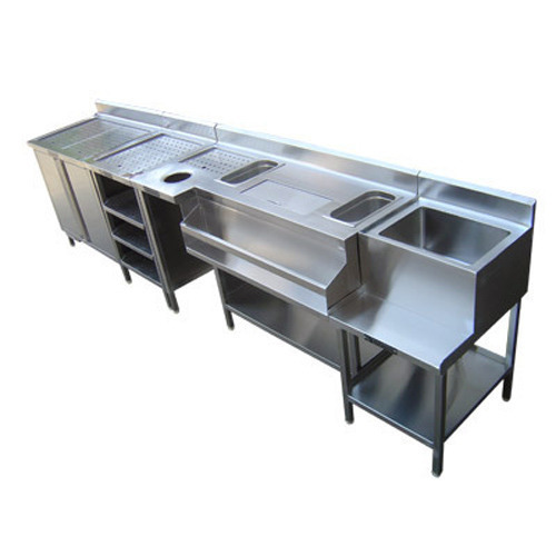 Stainless Steel Bar Counter, Thickness: 2-20 Mm
