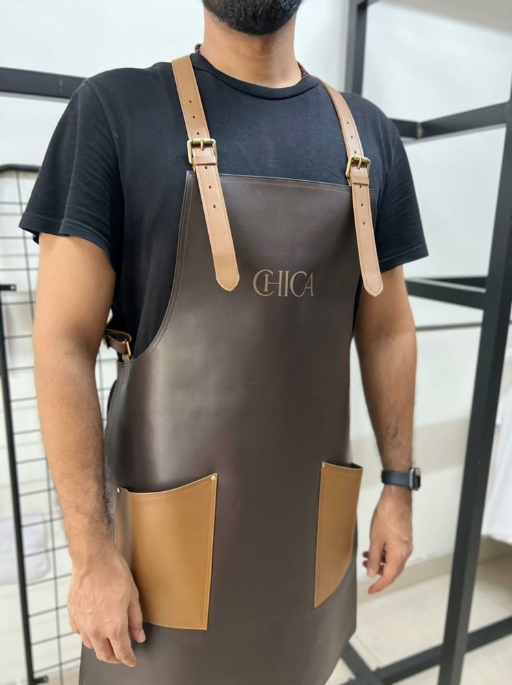 Wishworth Chef Genuine Leather Apron, For Resturent / Hotal / Bar, Size: Free