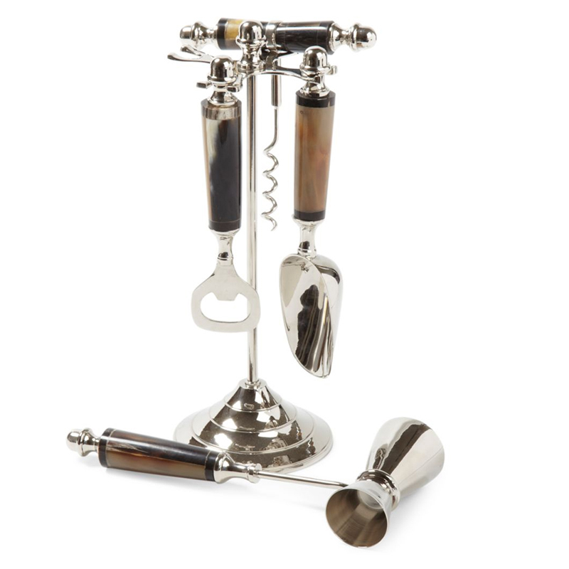 Stainless Steel Silver Horn Handle Bar Tool Set, Packaging Type: Box