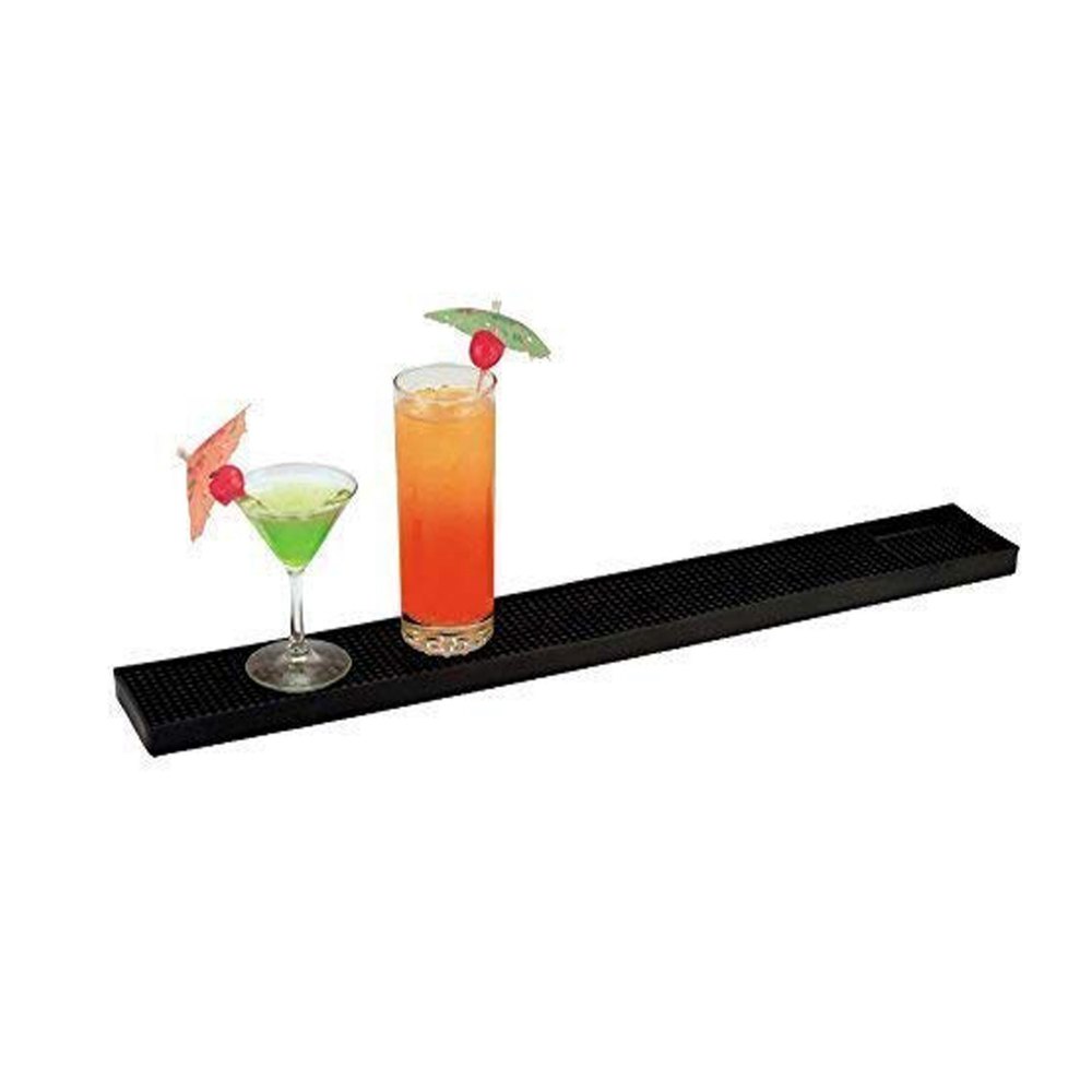 Black Rubber Bar Service Mat