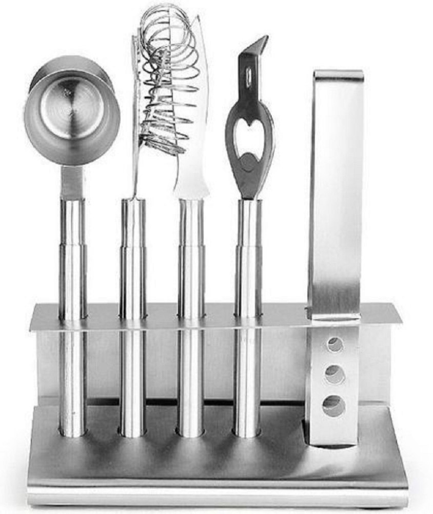 Silver Stainless Steel Bar Accessories, Grade: SS202, Size: Standard