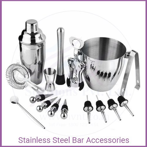 Stainless Steel Bar Accessories, Packaging Type: Box