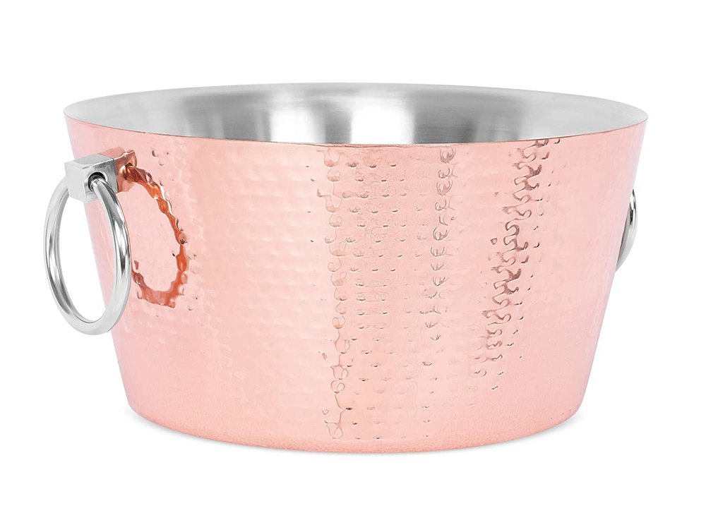 Copper Stainless Steel Beverage Tub & Party Drink Chiller, Standard
