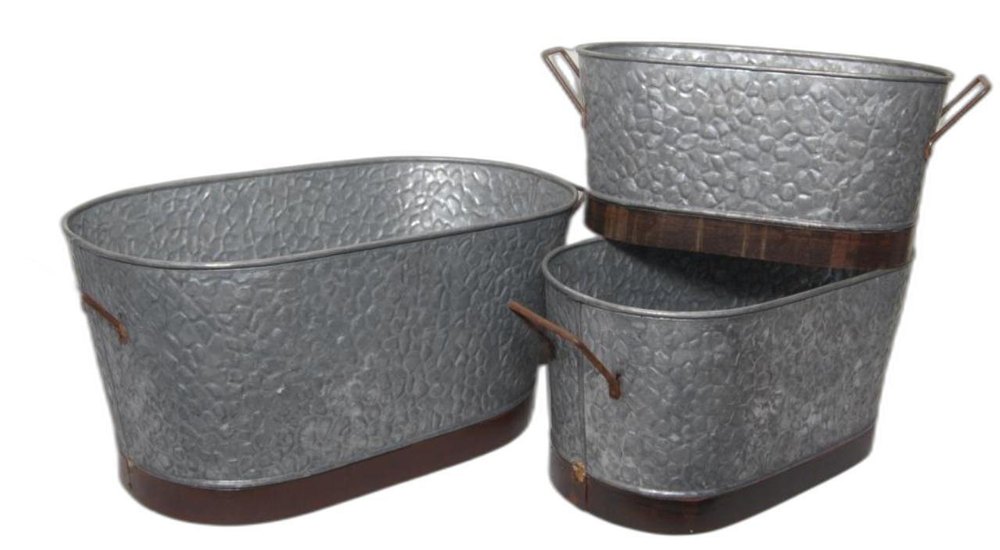 Silver Stainless Steel Party Tub