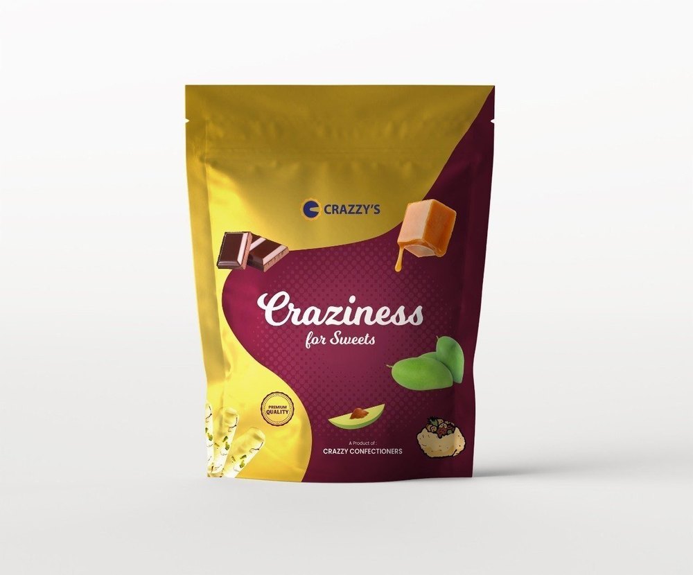 Crazzy\'s Hard Candy Flavoured Candies Pouch, Packaging Type: Packet