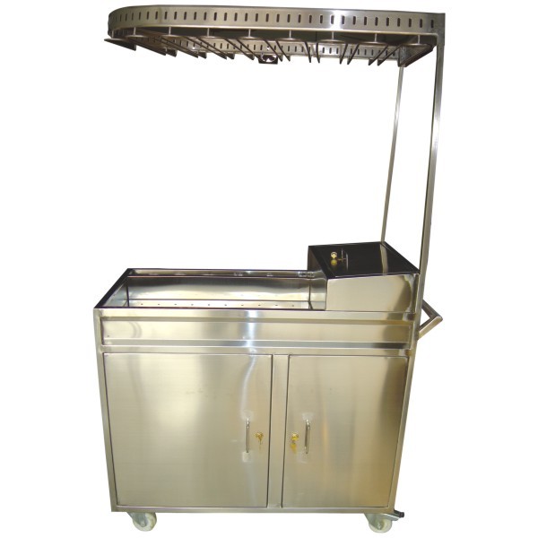 Sarna Agencies Stainless Steel Bar Trolley with Glass Hanger & Ice Bin