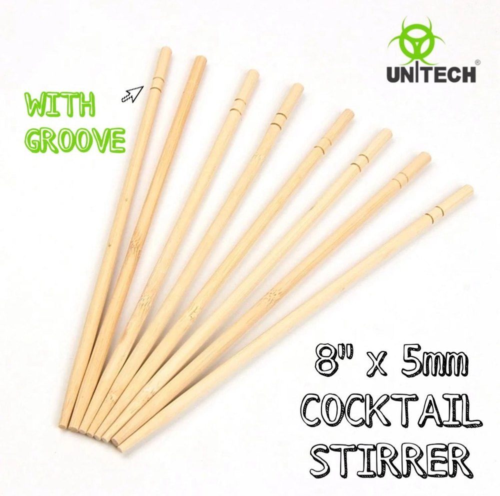 Brown Wooden Cocktail Stirrer, Packaging Type: Packet, Size: 8 Inch