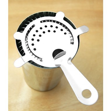 Silver Stainless Steel 4- Prong Bar Strainer, Size: 10cm