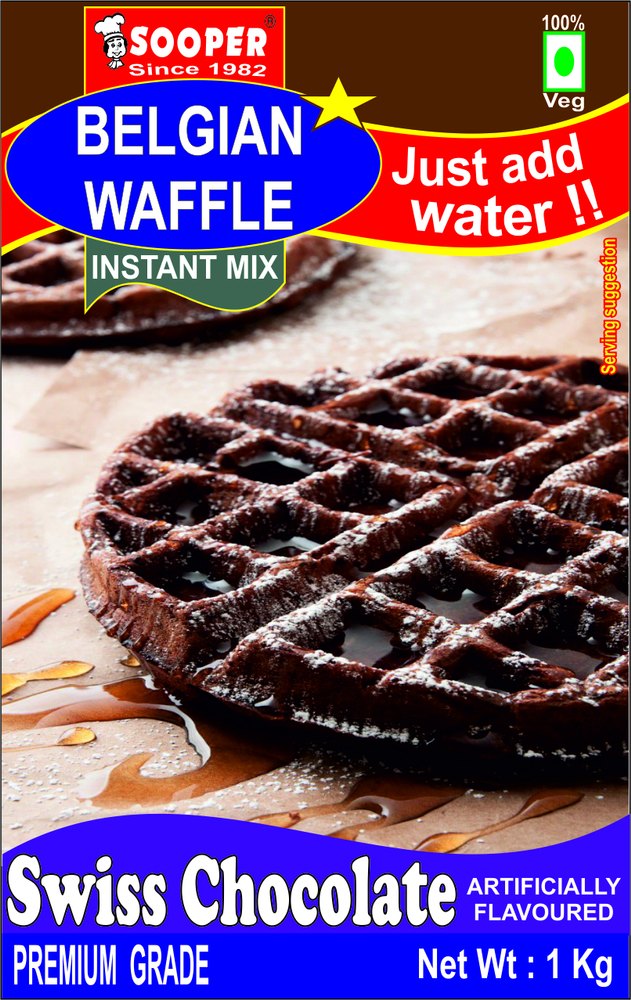 Belgian Waffle Premix - Swiss Chocolate Flavour, Packaging Type: Pouch, Packaging Size: 1 Kg